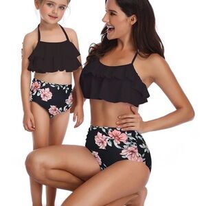 Mommy and Me Bathing Suit Two Piece Swimming Suit Family Matching Swimsuits
